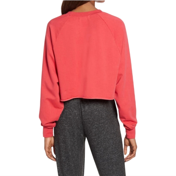 NWT Treasure & Bond - Soft light Red Letter Cropped Sweatshirt - Picture 4 of 4